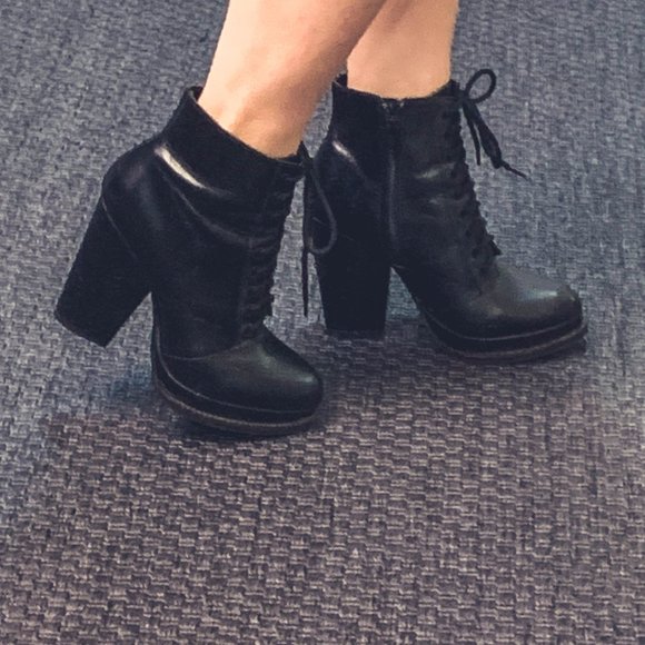 Black Platform Booties - Picture 5 of 5
